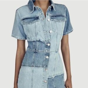Zara Patchwork denim dress